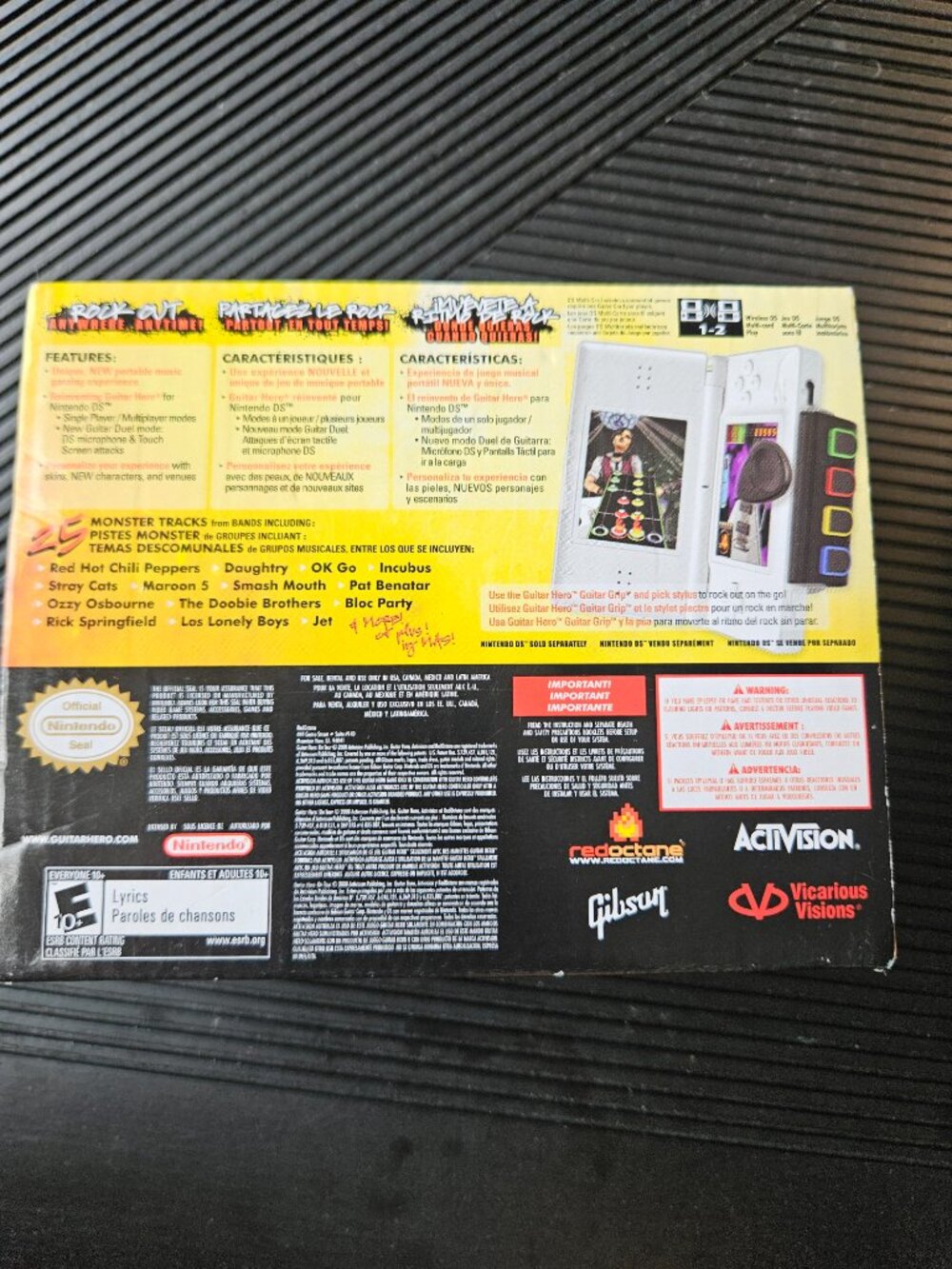 Guitar Hero On Tour Video Game Bundle Nintendo DS with Stickers (No pick stylus) - Picture 8 of 15